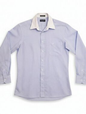 Christian Dior Light Blue Long Sleeve Button Shir, Size 15 32-33